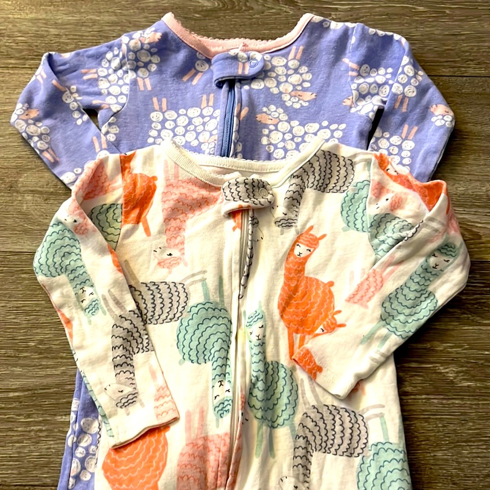 Footed zipper pajamas - baby girl